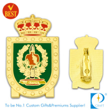Supply High Quality Gold Finished Enamel Pin Badge with Safety Pin